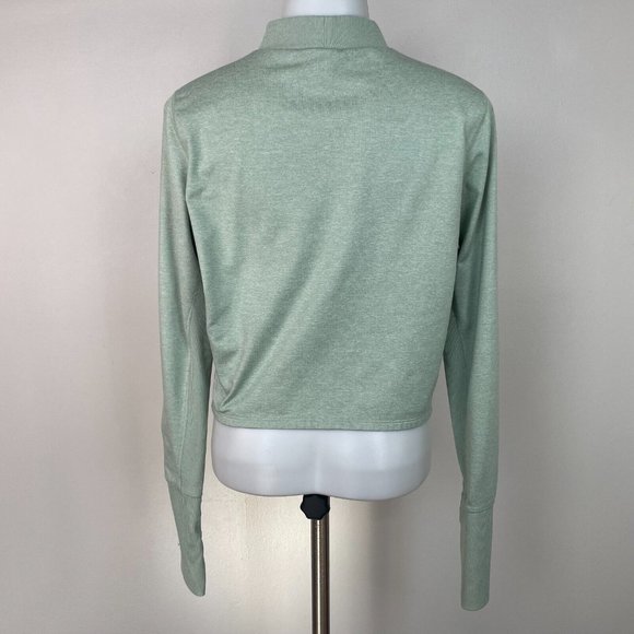 Old Navy Active Crop Top Large Green Mock Neck Cozecore Stretch Women's - Picture 5 of 12